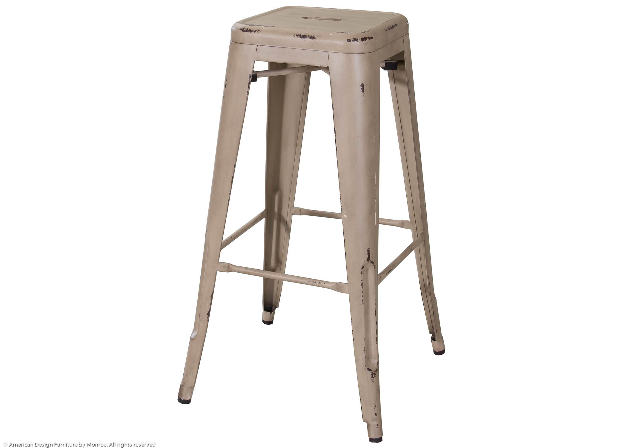 Reading Casual Barstool Pic 2 (Heading 30 Inch Barstool - Vintage White)